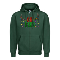 Sports Green Oh deer christmas Zipper Hoodie - Artiststas