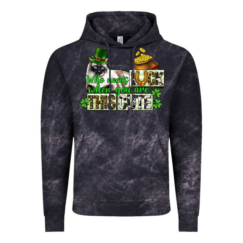 St. Patrick's Cat Who Needs Luck When You Are This Vintage Hoodie by CowGirlArtShop | Teevron