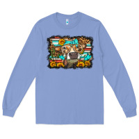 Colony Blue sunflower cow olivia Long Sleeve Tee - OliviaCreatesArt