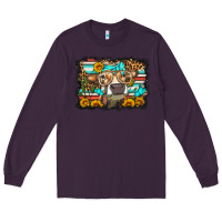 Plum sunflower cow olivia Long Sleeve Tee - OliviaCreatesArt