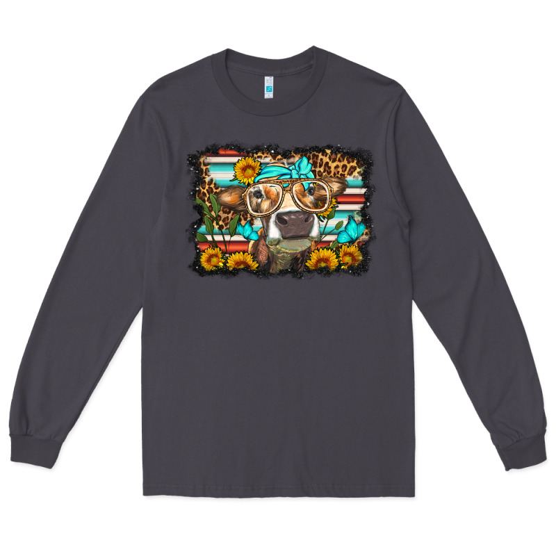 Sunflower Cow Olivia Long Sleeve Tee by OliviaCreatesArt | Teevron