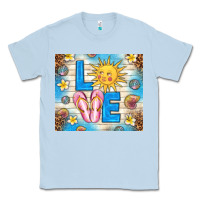 Dusty Blue summer love Classic Tee - TumblerDesignByShophia