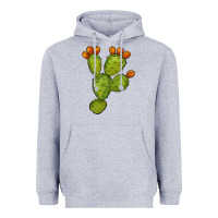 Heather Grey cactus Heavyweight Hoodie - BarkalooDesign