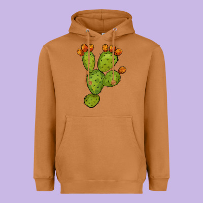 Cactus Heavyweight Hoodie Designed By Barkaloodesign