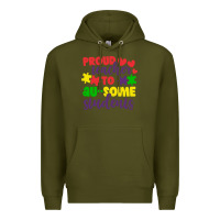 Army Green proud teacher to ausome students Premium Hoodie - CowhideDigitalArt