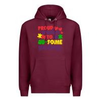 Burgundy proud teacher to ausome students Premium Hoodie - CowhideDigitalArt