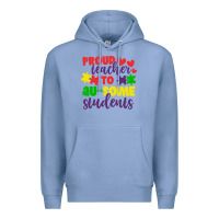 Colony Blue proud teacher to ausome students Premium Hoodie - CowhideDigitalArt