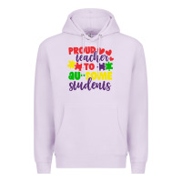 Lilac proud teacher to ausome students Premium Hoodie - CowhideDigitalArt