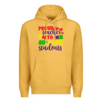 Mustard proud teacher to ausome students Premium Hoodie - CowhideDigitalArt