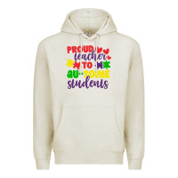 Oatmeal Heather proud teacher to ausome students Premium Hoodie - CowhideDigitalArt