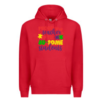 Red proud teacher to ausome students Premium Hoodie - CowhideDigitalArt