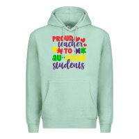 Seafoam proud teacher to ausome students Premium Hoodie - CowhideDigitalArt