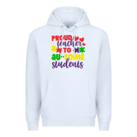 White proud teacher to ausome students Premium Hoodie - CowhideDigitalArt