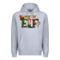 Heather Grey What The Elf Christmas Premium Hoodie - RanaPortraitStore