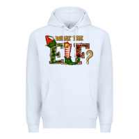 White What The Elf Christmas Premium Hoodie - RanaPortraitStore