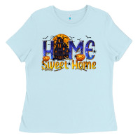 Baby Blue Home Sweet Home Ladies Tee - texasbilliewilder