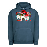 Pigment Midnight Navy dental Christmas teeth and candies Urban Hoodie - AdoDesignShop