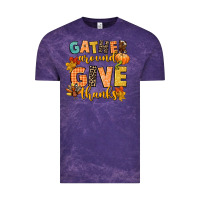 Cloud Purple gather around and give thanks Vintage Tee - CowGirlArtShop
