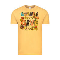 Vintage Mustard gather around and give thanks Vintage Tee - CowGirlArtShop