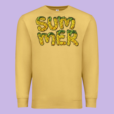 Summer Pineapple Premium Sweatshirt Designed By Barkaloodesign