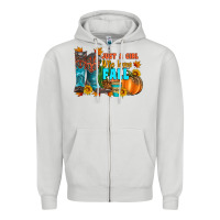 Dove Grey jusa a girl who loves fall Zipper Hoodie - Artiststas