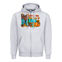 Heather Grey jusa a girl who loves fall Zipper Hoodie - Artiststas