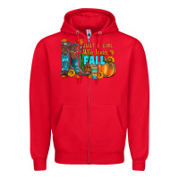 Red jusa a girl who loves fall Zipper Hoodie - Artiststas