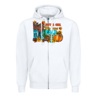 White jusa a girl who loves fall Zipper Hoodie - Artiststas