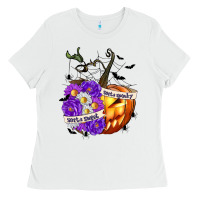 White Sorta Sweet Sorta Spooky Ladies Tee - texasbilliewilder