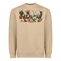 Mushroom Three Christmas Dinosaurs Heavyweight Sweatshirt - LillyAllenDesigns