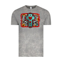Cloud Rock Christmas cross with background Vintage Tee - Jasminsmagicworld