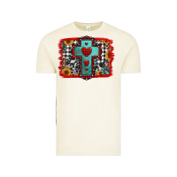 Vintage Arctic Christmas cross with background Vintage Tee - Jasminsmagicworld