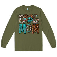Army Green dog mom Long Sleeve Tee - OliviaCreatesArt