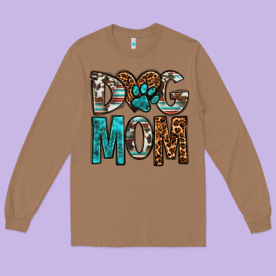 Dog Mom Long Sleeve Tee Designed By Oliviacreatesart