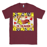 Burgundy tis' the season softball with cowhide tumbler tbs Classic Tee - TumblerDesignByShophia