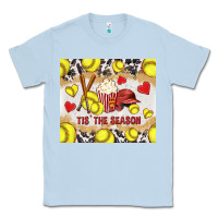 Dusty Blue tis' the season softball with cowhide tumbler tbs Classic Tee - TumblerDesignByShophia