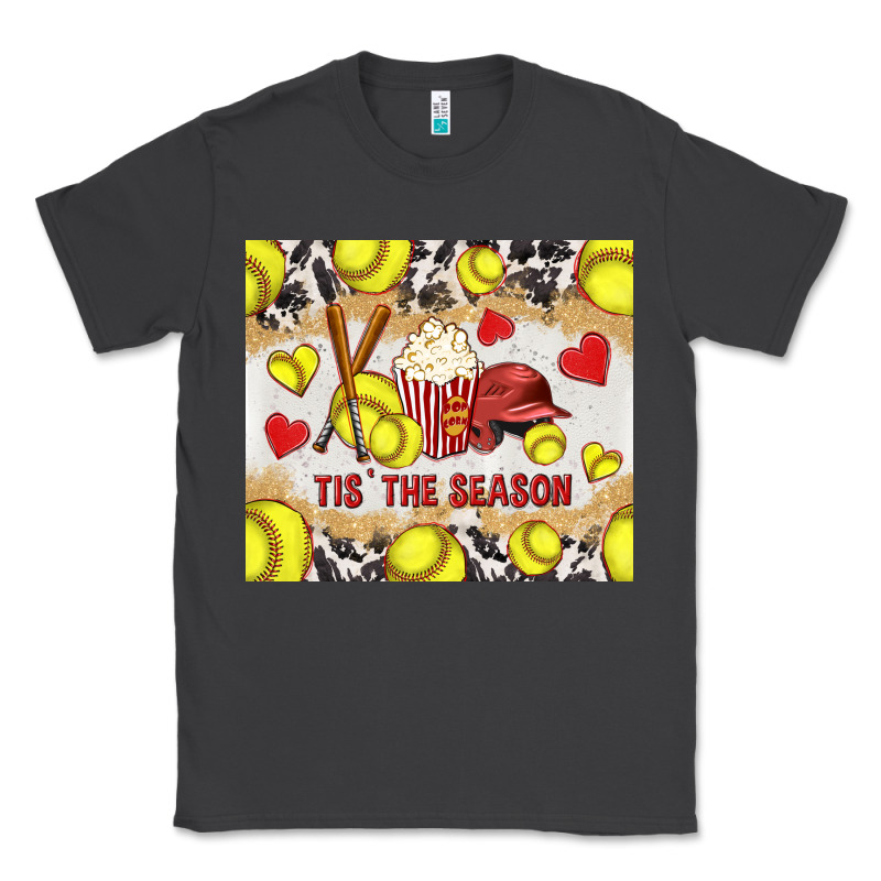 Tis' The Season Softball With Cowhide Tumbler Tbs Classic Tee by TumblerDesignByShophia | Teevron