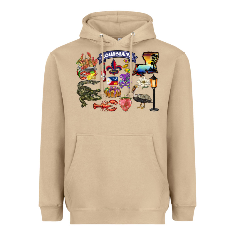 Preview Louisiana State Heavyweight Hoodie by BarkalooDesign | Teevron