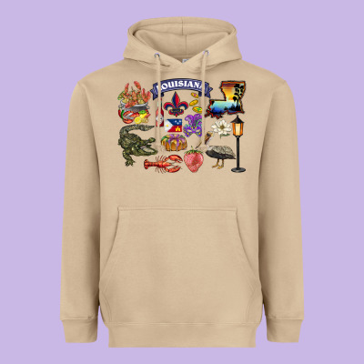 Preview Louisiana State Heavyweight Hoodie Designed By Barkaloodesign