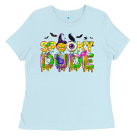 Baby Blue spooky dude Ladies Tee - NancyCooperArtShop