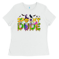 White spooky dude Ladies Tee - NancyCooperArtShop