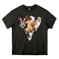 Asphalt Country Cupid Valentine Cowhide Heart Heavy Core Tee - Bettercallsaul
