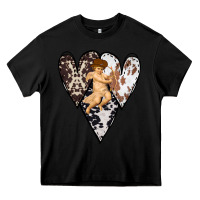Black Country Cupid Valentine Cowhide Heart Heavy Core Tee - Bettercallsaul