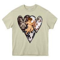 Mossy Country Cupid Valentine Cowhide Heart Heavy Core Tee - Bettercallsaul