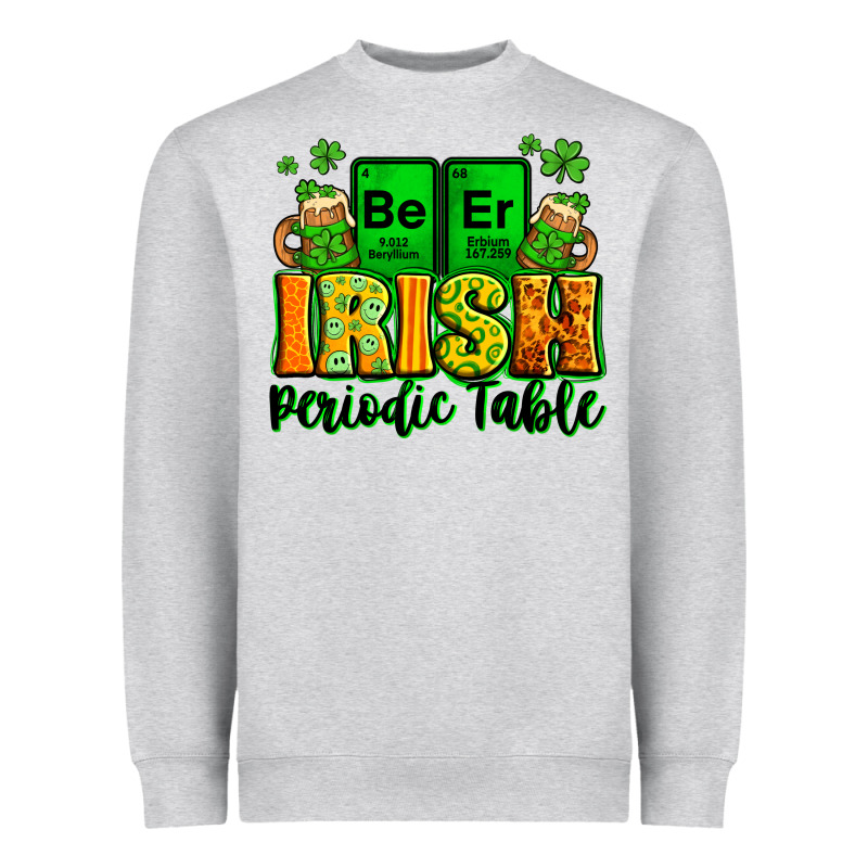 Beer Irish Periodic Table St. Patrick's Heavyweight Sweatshirt by LillyAllenDesigns | Teevron