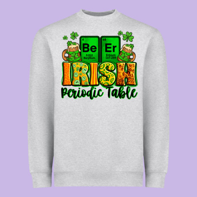 Beer Irish Periodic Table St. Patrick's Heavyweight Sweatshirt Designed By Lillyallendesigns
