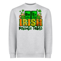 Heather Grey Beer Irish Periodic table St. Patrick's Heavyweight Sweatshirt - LillyAllenDesigns