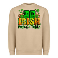 Mushroom Beer Irish Periodic table St. Patrick's Heavyweight Sweatshirt - LillyAllenDesigns