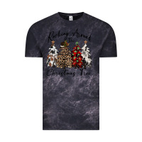 Cloud Black rocking around the christmas tree Vintage Tee - CowGirlArtShop