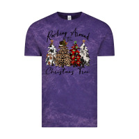 Cloud Purple rocking around the christmas tree Vintage Tee - CowGirlArtShop